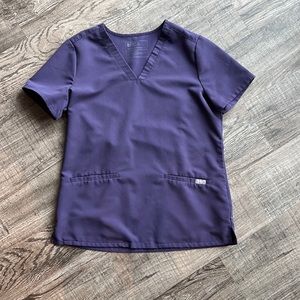 FIGS LIMITED Purple shadow color- Small Casma Top Scrub